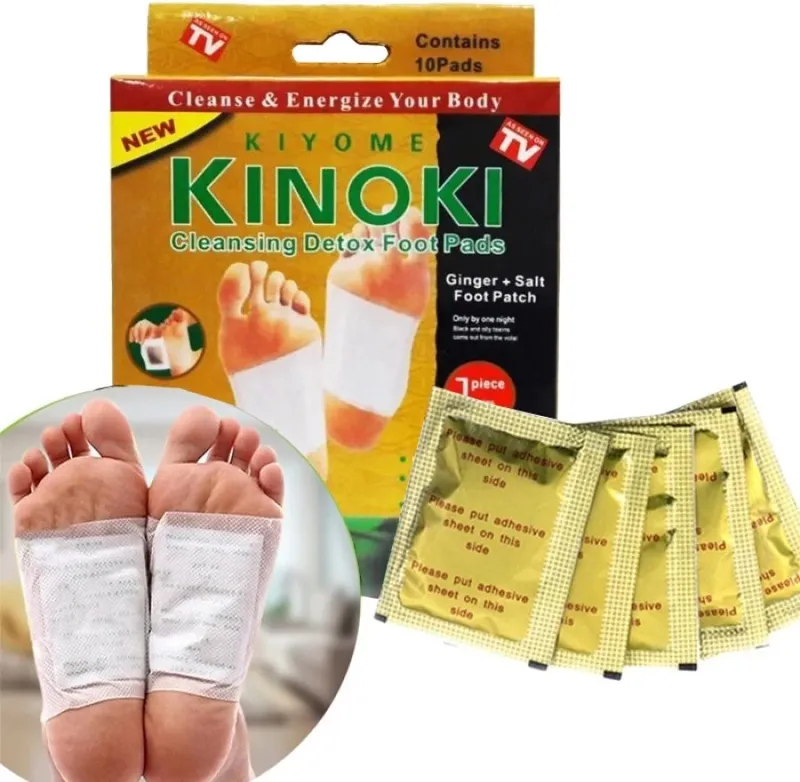 Комплект от 10бр. Детоксикиращи почистващи пластири лепенки Киноки Kinoki Gold - 0