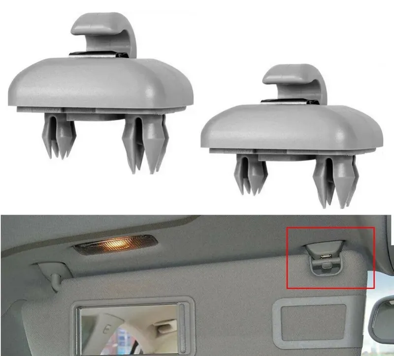 Комплект от 2бр. щипка държач за сенник за VW Audi Skoda сива - 0