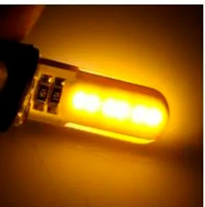 LED Лед Диодни Крушки За Габарит, Т10 W5W, COB 12-Core, 12V, , Canbus - Error free , Без грешки