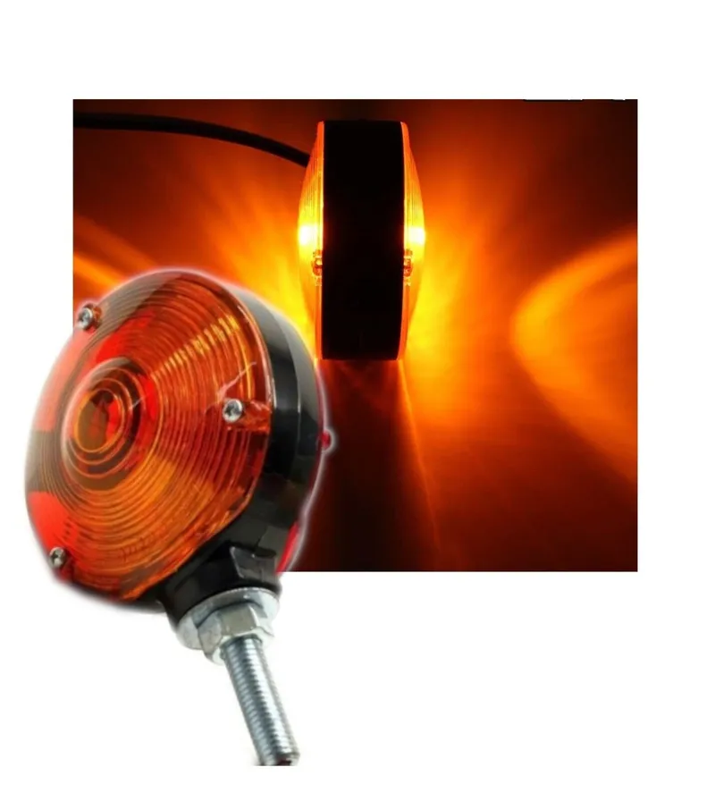 Комплект от 2 броя ЛЕД LED габарити за огледала ОБЕЦИ за камион 12-24V Scania Сканиа Volvo Волво MAN МАН DAF ДАФ Mercedes Мерцедес в оранжево - 0