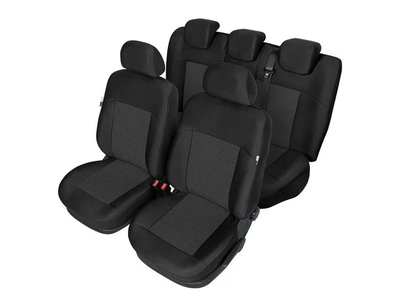 Пълен Комплект Тапицерия Kegel серия Tailore Made за предни и задни седалки на Ford Fiesta 2008-2017 MK7 Черна Текстил - 0