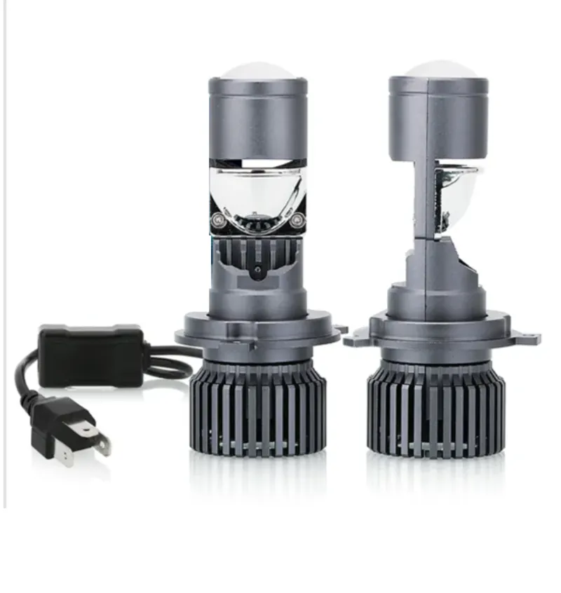 Комплект LED диодни крушки с лупа H4 12V - 24V 80W 12000LM за фарове Canbus без грешки 6000К-6500К къси/дълги - 0