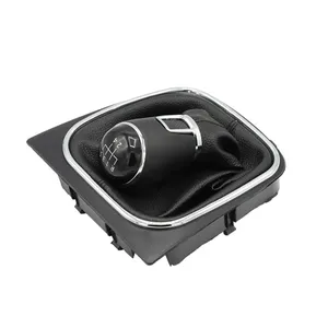 Топка скоростен лост с маншон от еко кожа 5 скорости за VW Golf Mk 5, Mk 6, Scirocco Mk3, Jetta Mk6, VW EOS, 6 Viteze ОЕМ 1K0711113
