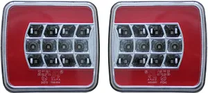 Комплект Стопове Задни Свeтлини С Крушка 12v Подходящи За Бус Камион Ремарке Караванa Платформа Със Сертификат E4