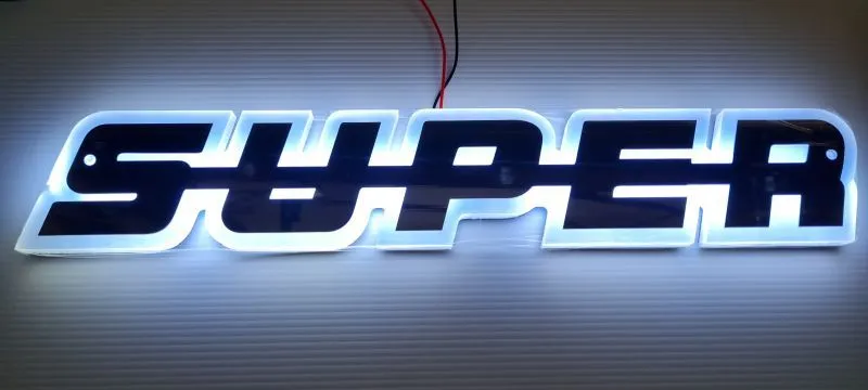 Светодиоден LED Надпис табела SUPER 24V бяла светлина 40 x 7cm - 0