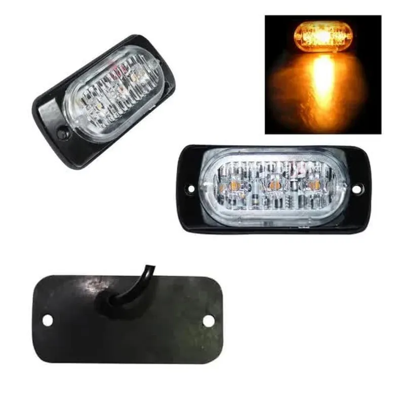 3 LED Аварийна Лампа За Пътна Помощ, Жълта Блиц Светлина, Мигаща! MAR749 - 0