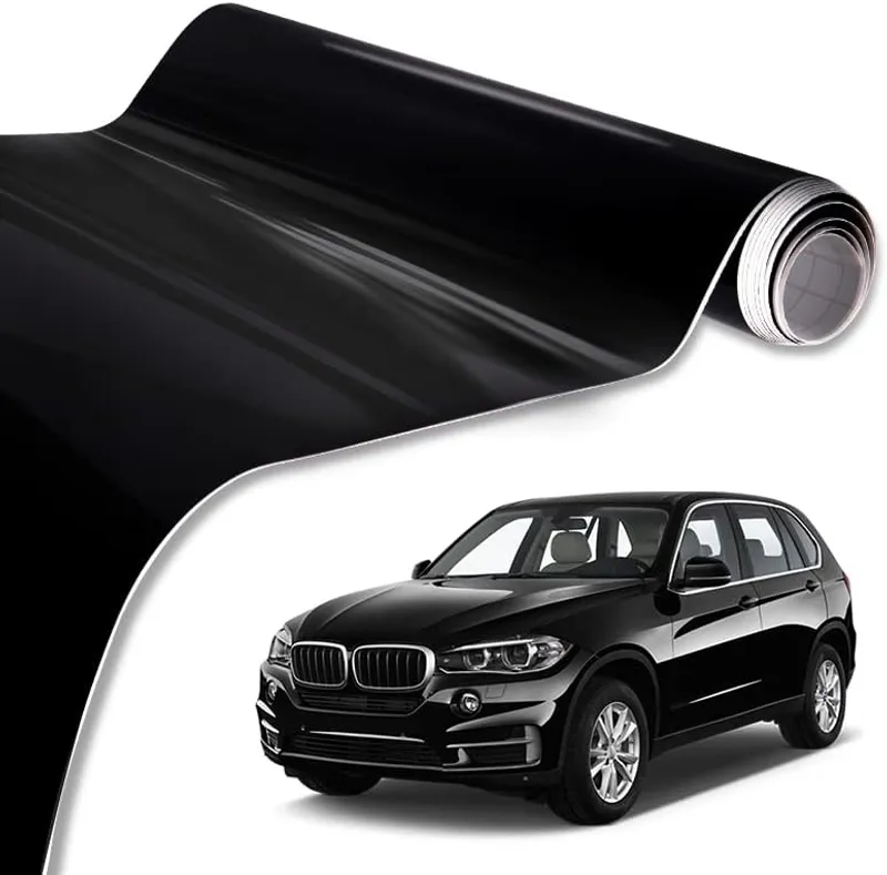 Декоративно автомобилно WRAP фолио 1.52 X 28M черен гланц лъскаво черно - 0
