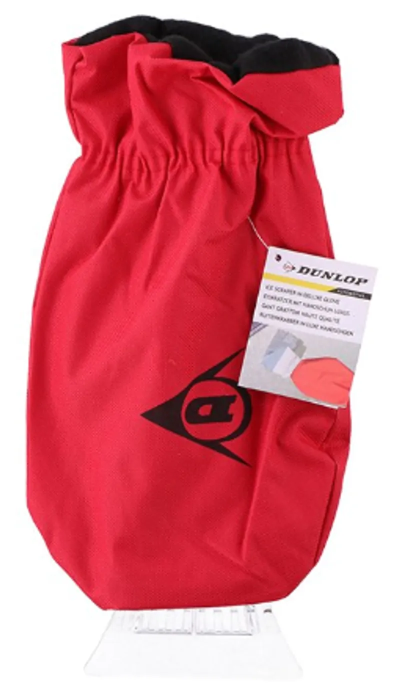 Стъргалка за лед с ръкавица червена Dunlop - 0
