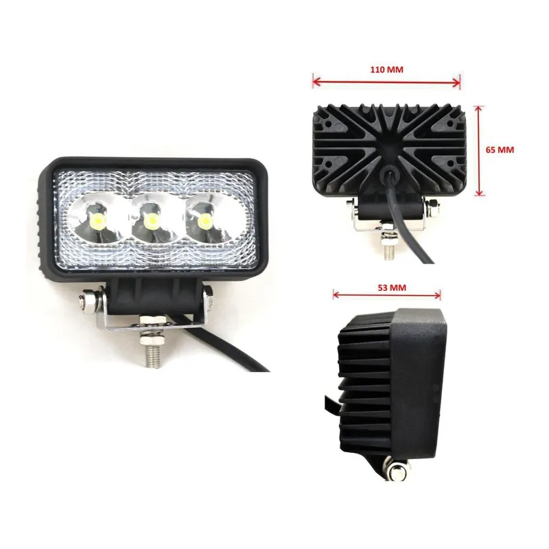Универсален Мини Лед LED Халоген Фар Работна Лампа 12V - 24V за автомобил офроуд бус ван камион - 0