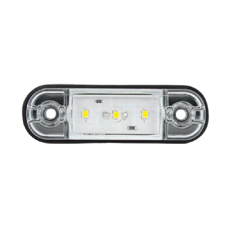 Бяла LED Габаритна светлина / Маркер - 3 диода 12V-24V - 0