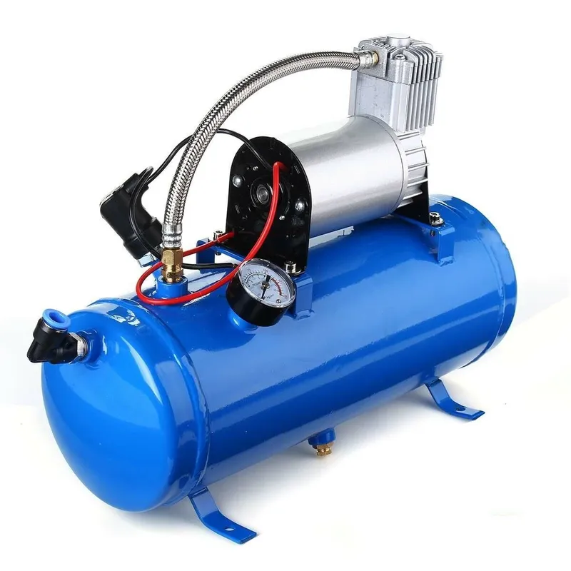 Компресор За Въздух Под Налягане, 12V, 150psi, 8 Бара, 6 литра, За Тромби, Помпене, Боядисване и др. - 0
