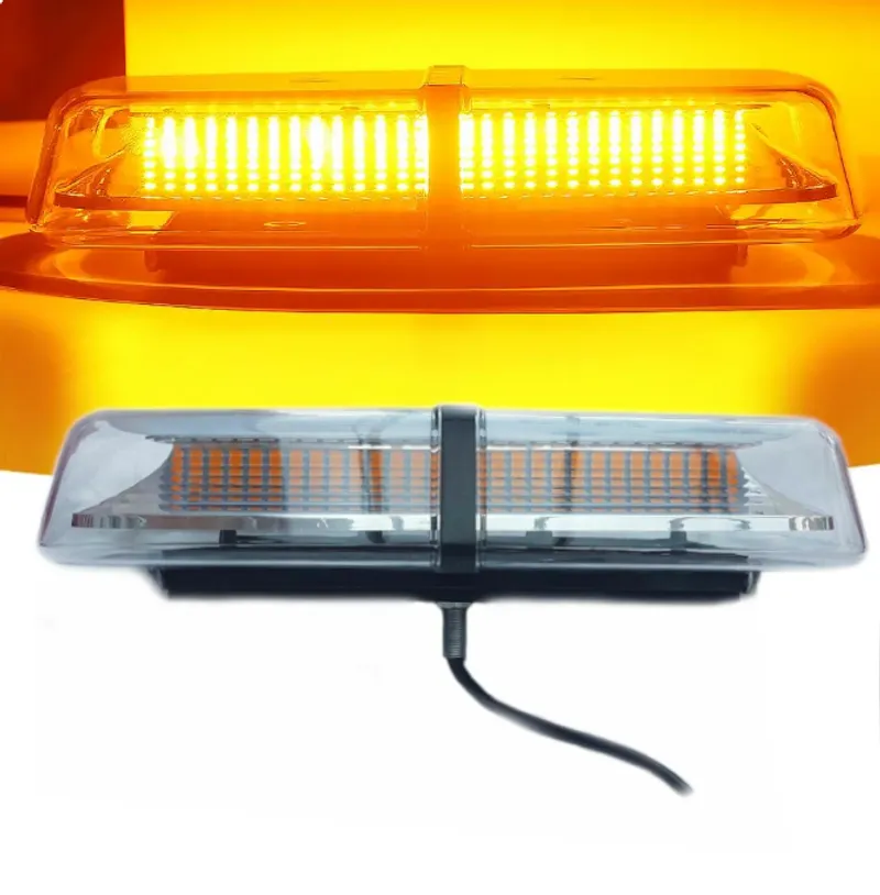 12V 24V Лед Led Аварийна Сигнална Лампа Маяк Буркан 72 Диода с 8 режима бяло стъкло с болтово захващане За Пътна Помощ Платформа Снегорин и др. - 0