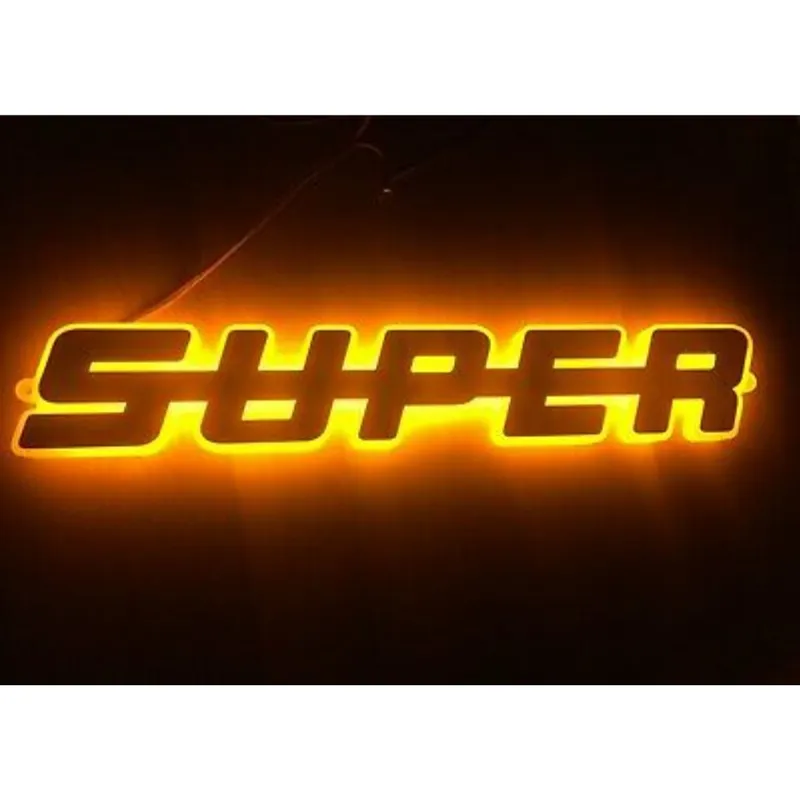 Светодиоден LED Надпис табела SUPER 24V оранжева светлина 40 x 7cm - 0
