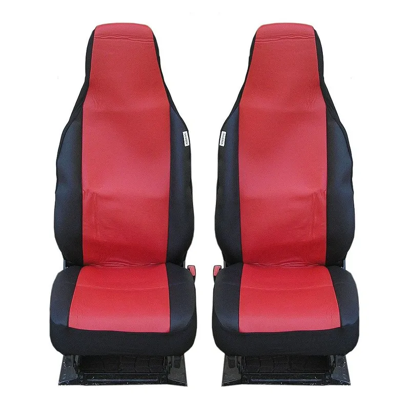 Калъфи за предни седалки Flexzon за Toyota Aygo, Citroen C1, Peugeot 107, Текстил, Червени - 0
