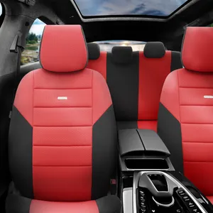 Комплект Тапицерия SelectedFit One Design by OTOM текстил – Черно-Червена, за Предни и Задни Седалки