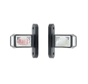 Комплект LED Габаритни светлини тип рогче с 3 позиции - Жълт Бял Червен 6 диода 12V-24V
