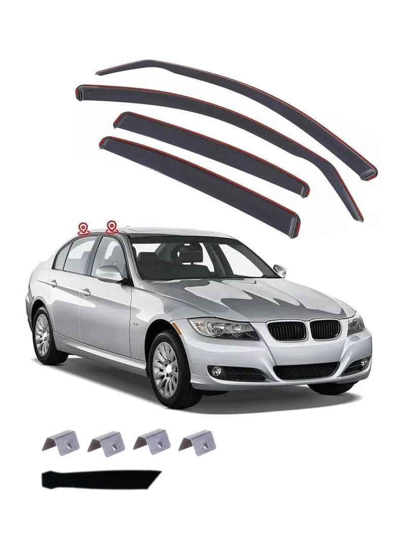 Комплект от 4бр. ветробрани за BMW 3-та серия E90 2006-2011 - 0