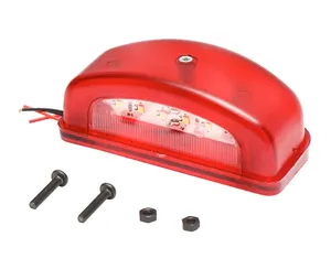 LED Габарит и Плафон / Осветление за регистрационен номер - 2 светлини Бял/Червен 9 диода 12V-24V