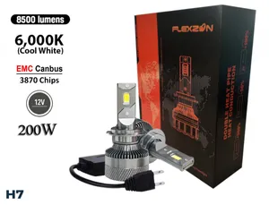 Комплект LED крушки H7 12V 200W 17000lm за фарове Canbus без грешки 6000К