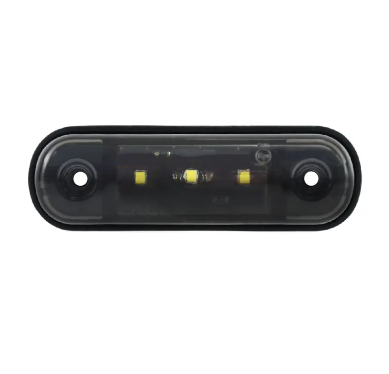 Бяла LED Габаритна светлина / Маркер - Опушен 3 диода 12V-24V - 0