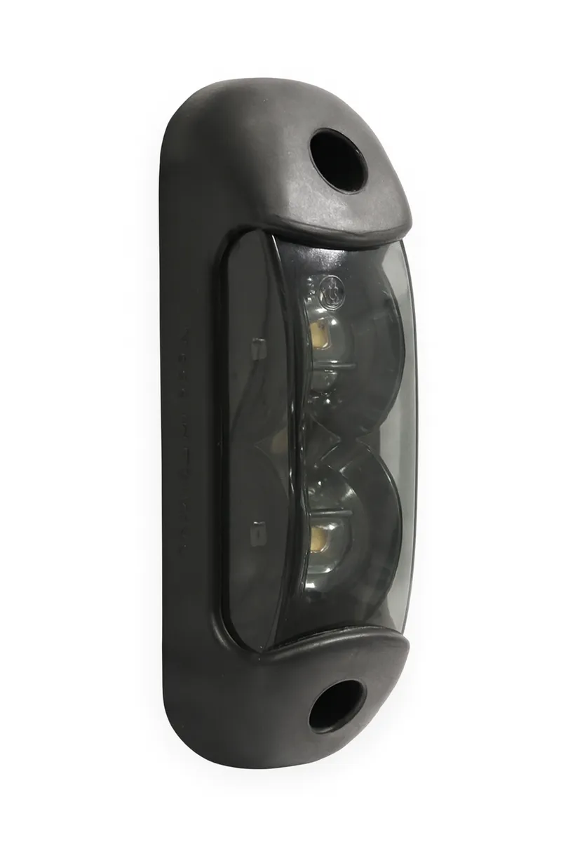Опушен LED габарит, токос, 12V-24V, бяла, червена и оранжева светлина - за ремаркета, платформи, камиони и др. - 0