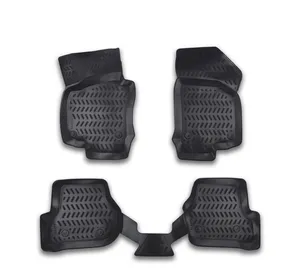 Комплект 4бр. 3D Гумени стелки за купе от TPE гума X-Series за VOLKSWAGEN VW SCIROCCO 2008-2012г., SKODA OCTAVIA 1996-2004г., SCOUT (OCTAVIA MK2) 2004-2012г.
