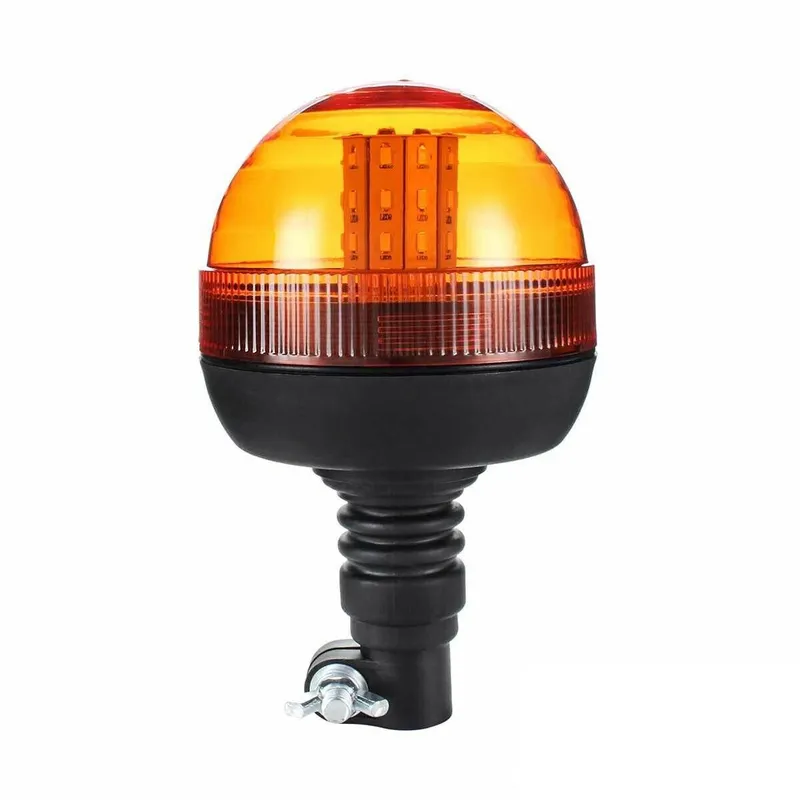 LED Аварийна, Сигнална Лампа, 40 Диода, 3 Режима На Светлина, Маяк, Буркан, Оранжева, Жълта, 12V - 24V, Е-Mark E9 - 0