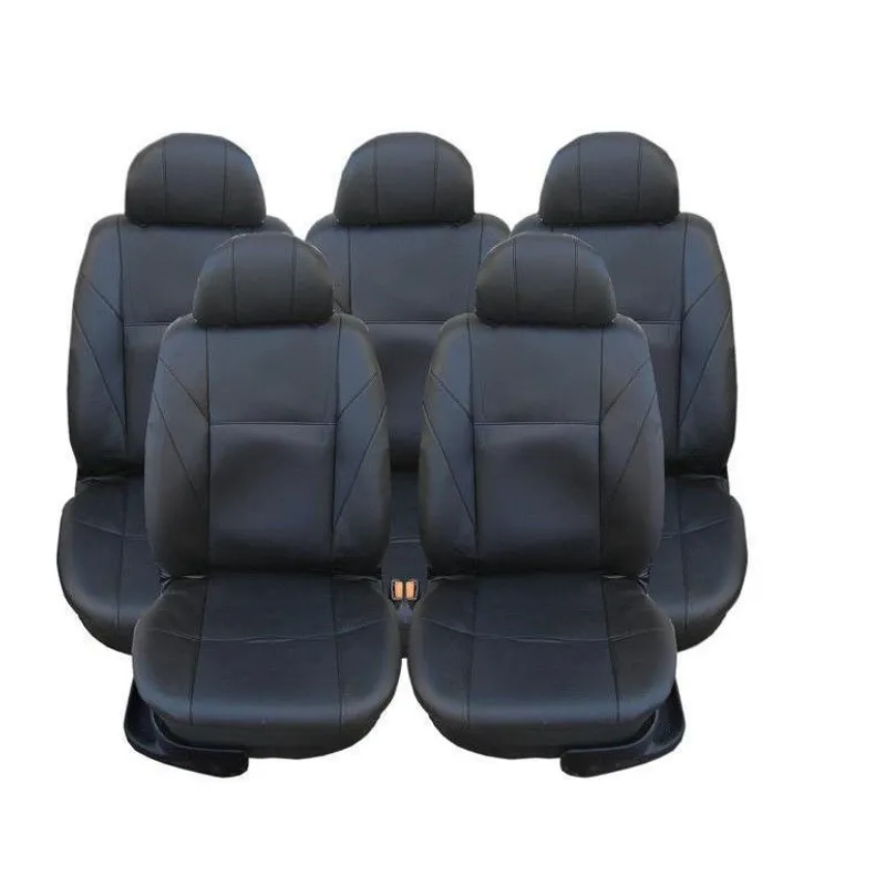 Калъфи/тапицерия за VW Touran, Sharan, Ford Galaxy, Citroen C8, Peugeot 307SW, Citroen C4 Grand Picasso, Peugeot 806, 807, Еко кожа, Черни - 0