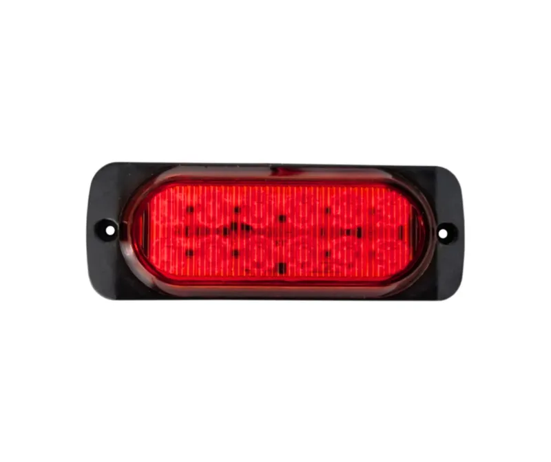 Червена LED Сигнална / Аварийна Блиц светлина - 12 диода 12V-24V - 0