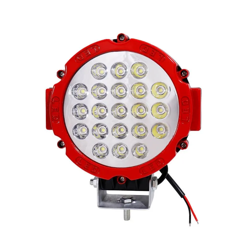 63W LED Мощен диоден фар,Червен, прожектор халоген джип ATV 4х4 офроуд - 0