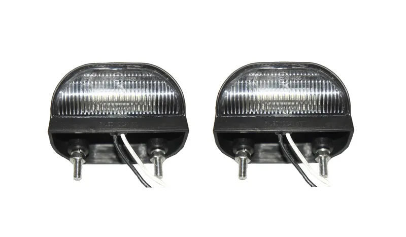 2 Броя Комплект LED Oсветление, Лед Плафон за Регистрационен Номер, 12V-24V, 75X45mm - 0