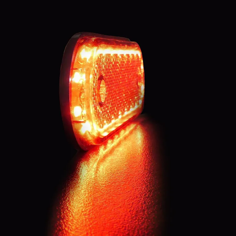 LED Габарит, Маркер, Токос - Бял, Червен, Жълт, 20 Диода - 12V - 24V - за камион бус, ван, каравана, платформа, кемпер - 20