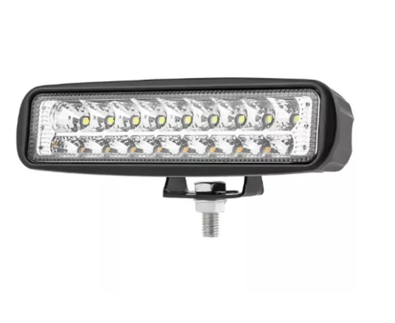Универсален 54W Лед LED Халоген Фар Работна Лампа 12V - 24V с мигач бяло - оранжева светлина за автомобил офроуд бус ван камион - 1