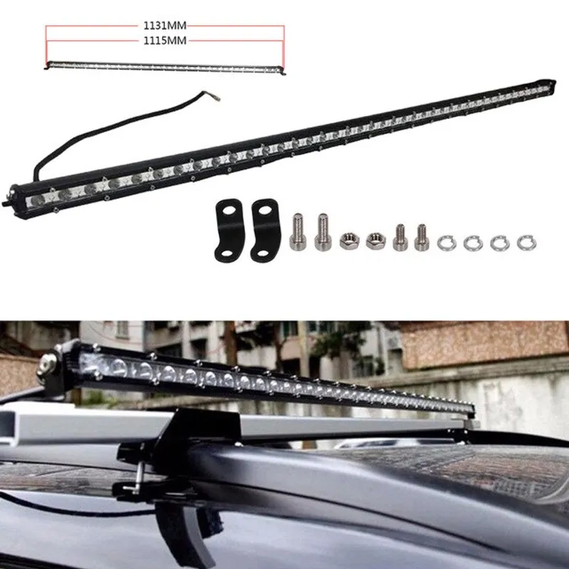 112см 126W Slim Слим Едноредов Мощен Led Bar Лед Диоден Бар Прожектор 12-24V - 1