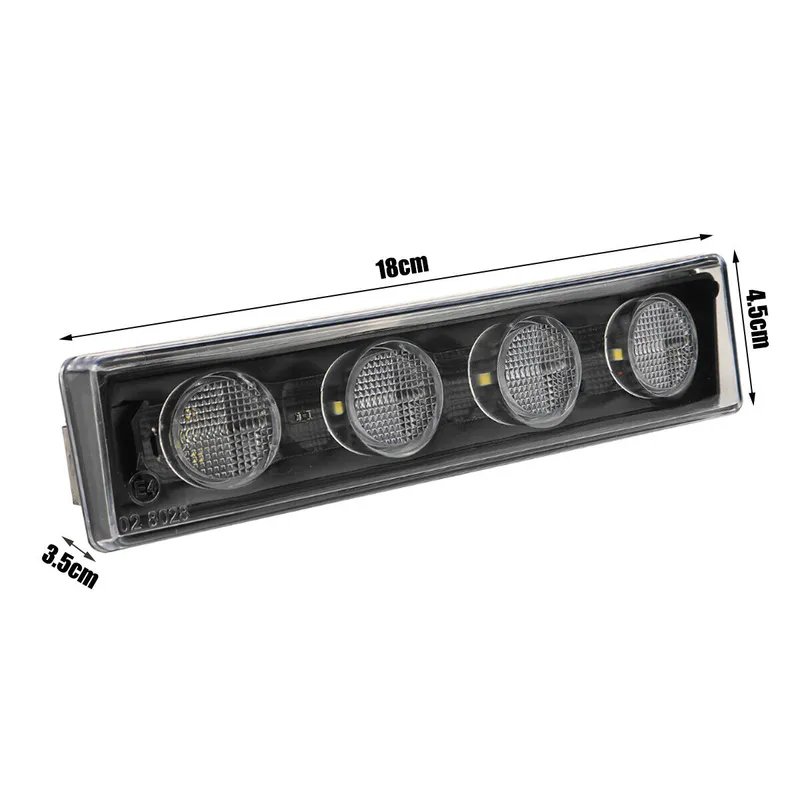 1бр Оранжев LED преден габарит маркер за Скания Scania- 180mm x 40 mm с букса - 1