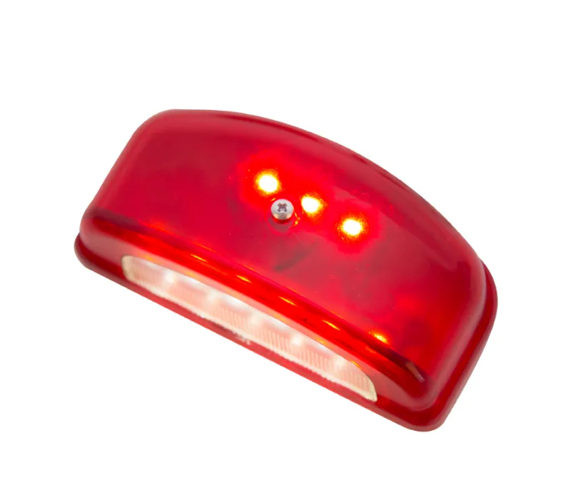 LED Габарит и Плафон / Осветление за регистрационен номер - 2 светлини Бял/Червен 9 диода 12V-24V - 1