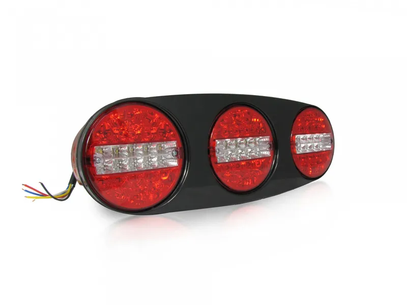 Комплект 12V - 24V Led Лед Тройни Диодни Стопове - Комбинирани Стоп, Габарит, Мигач, Задна Светлина - 1