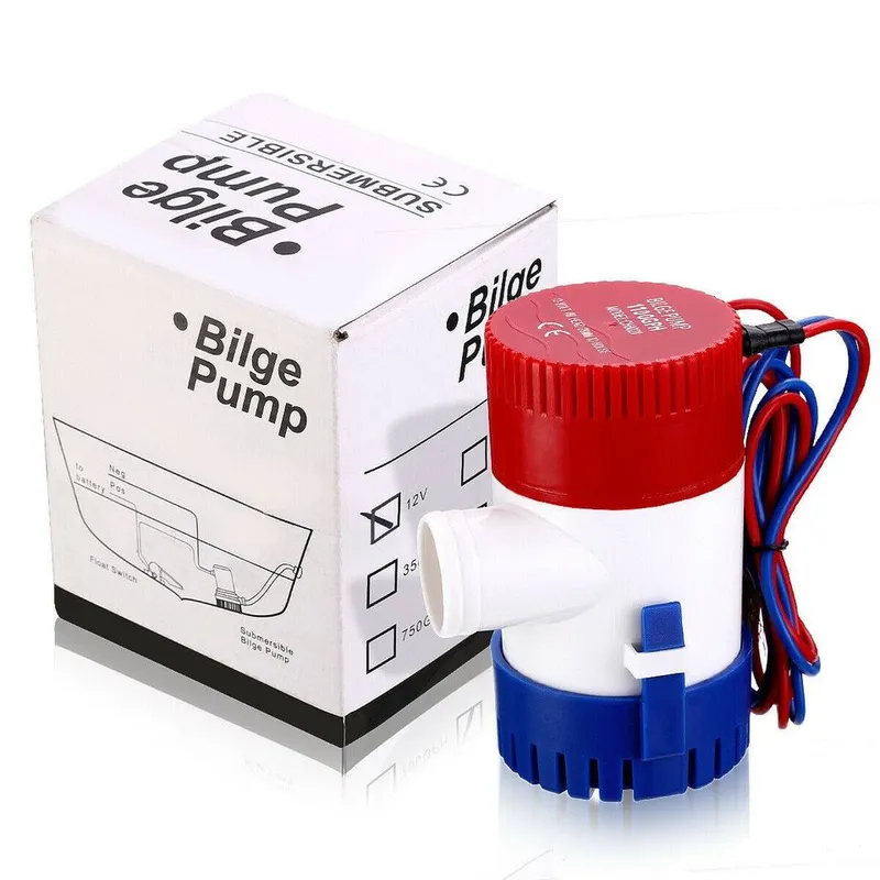 Отводнителна потопяема водна помпа на 12V 1100GPH 3500GPH за източчване или трансфер - 1