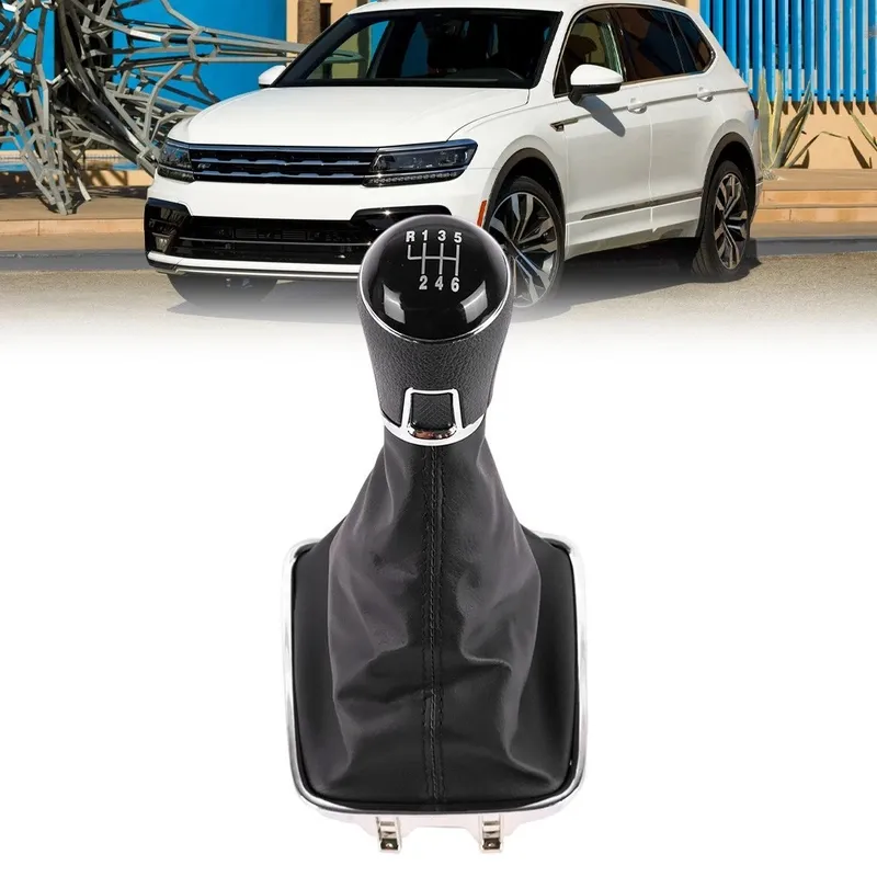 Топка Скоростен Лост с Маншон От Еко Кожа За Volkswagen Tiguan I, Sharan II, Golf Plus 6 Скорости ОЕМ 5N0711113Q - 1