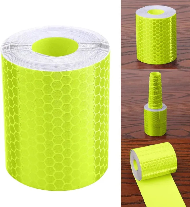 Светлоотразителна рефлекторна самозалепваща се лента фолио с висока фотометрична мощност 5 m x 5 cm жълта - 1