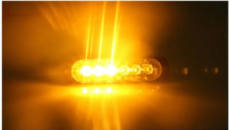 6 LED Аварийна Лампа За Пътна Помощ, Жълта Блиц Светлина, Мигаща - 1