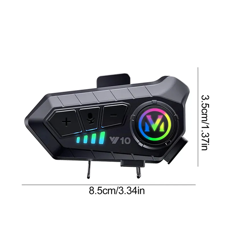 Комплект от 2бр. Безжична Bluetooth слушалка за моторна каска с двупосочен интерком и интелигентно шумопотискане - 1