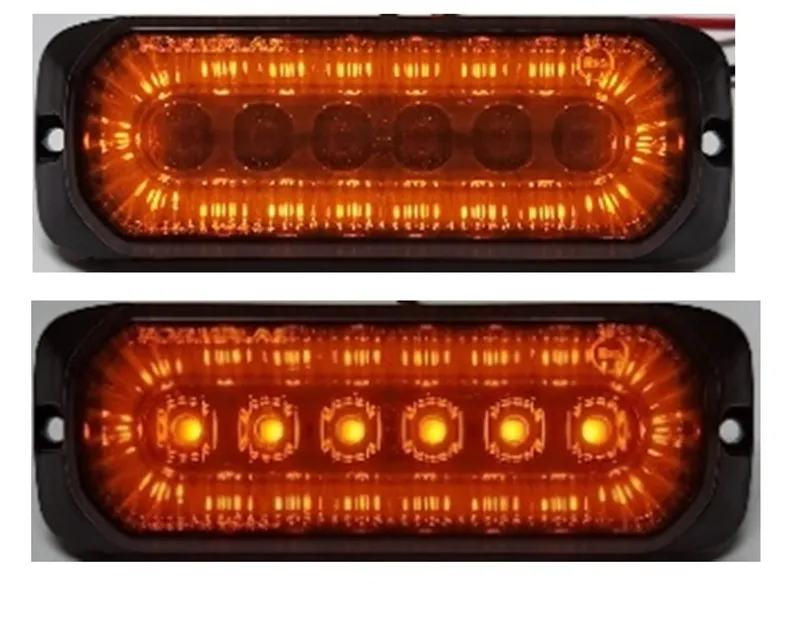 24LED Лед Диоден 12-24V оранжев Габарит Маркер Токос с два режима на светене с черно стъкло за камион бус ван каравана платформа кемпер - 1