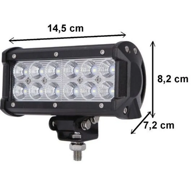 Универсален Лед LED Халоген Фар Работна Лампа 12V - 24V за автомобил офроуд бус ван камион - 1