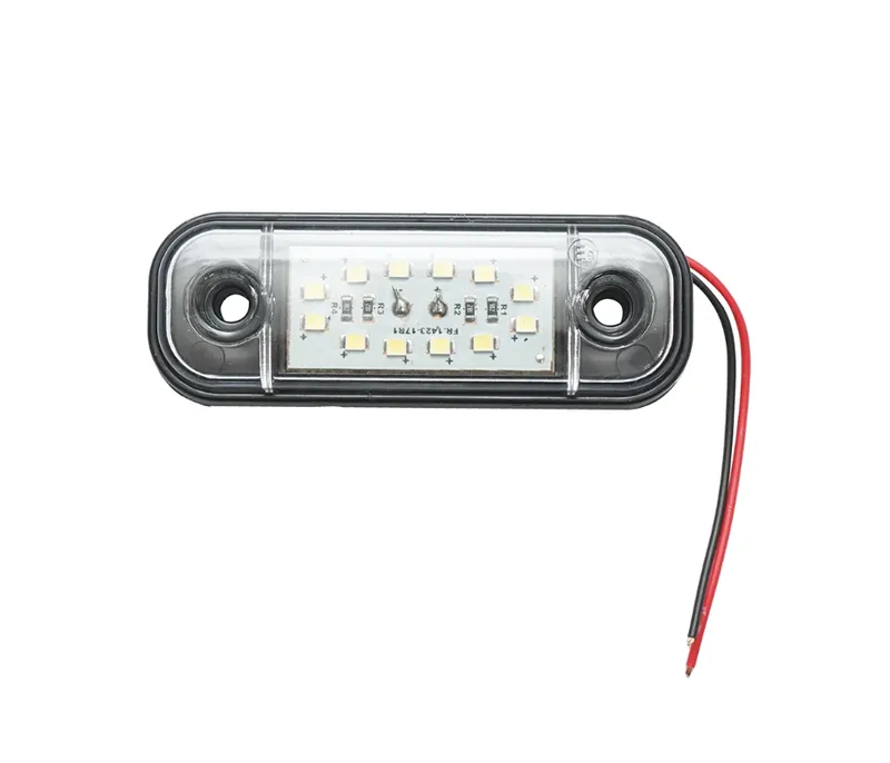 Бяла LED Габаритна светлина / маркер - 12 диода 12V-24V - 1