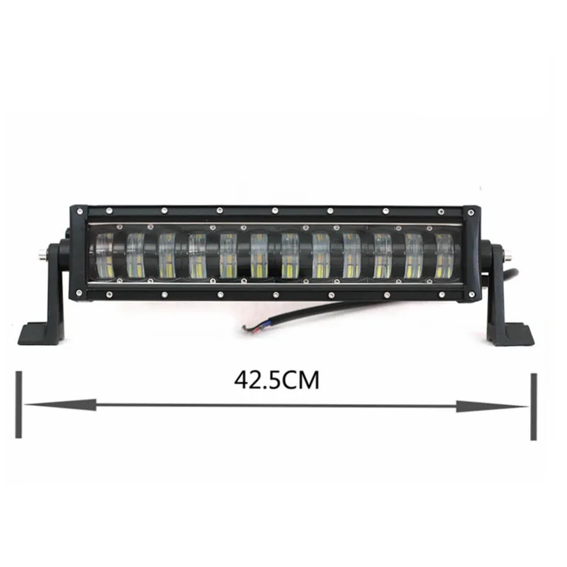 9D 42.5 СМ Led Bar Лед Бар Hi/Lo Kъси Дълги Водоустойчив Удароустойчив 12V 24V 7680 LМ 96W С Лупи Off-Road Лед Бар За Джип ATV - 1