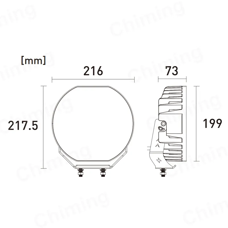 LED Халоген 22см Фар Бяла Светлина + Бяла и Жълта Габаритна 80W 9100lm 12V 24V Е-марк Е9 Бус Ван 4х4 Джип ATV Камион Трактор - 1
