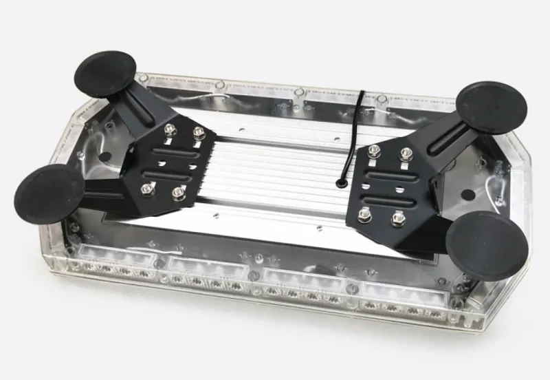 Аварийна Сигнална Лампа 60см Бар LED Блиц Маяк с Магнити 12-24V 16 режима на работа Жълта За Пътна Помощ Платформа Снегорин Багер Бус Ван и др. - 1