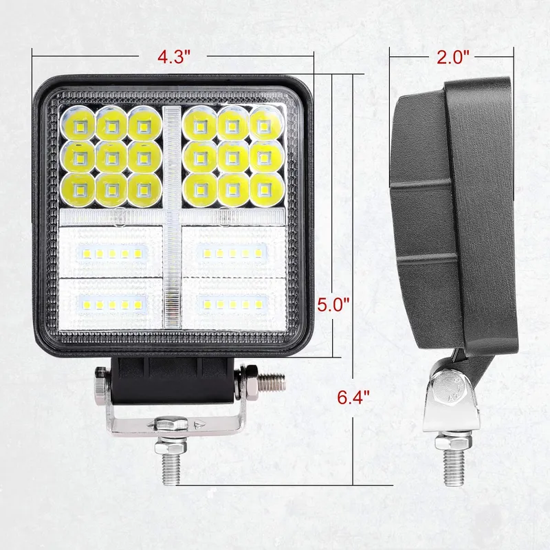 Мощен 162W LED 54 ЛЕД Диоден Фар Работна Лампа Прожектор Задна Светлина 12V 24V - 1