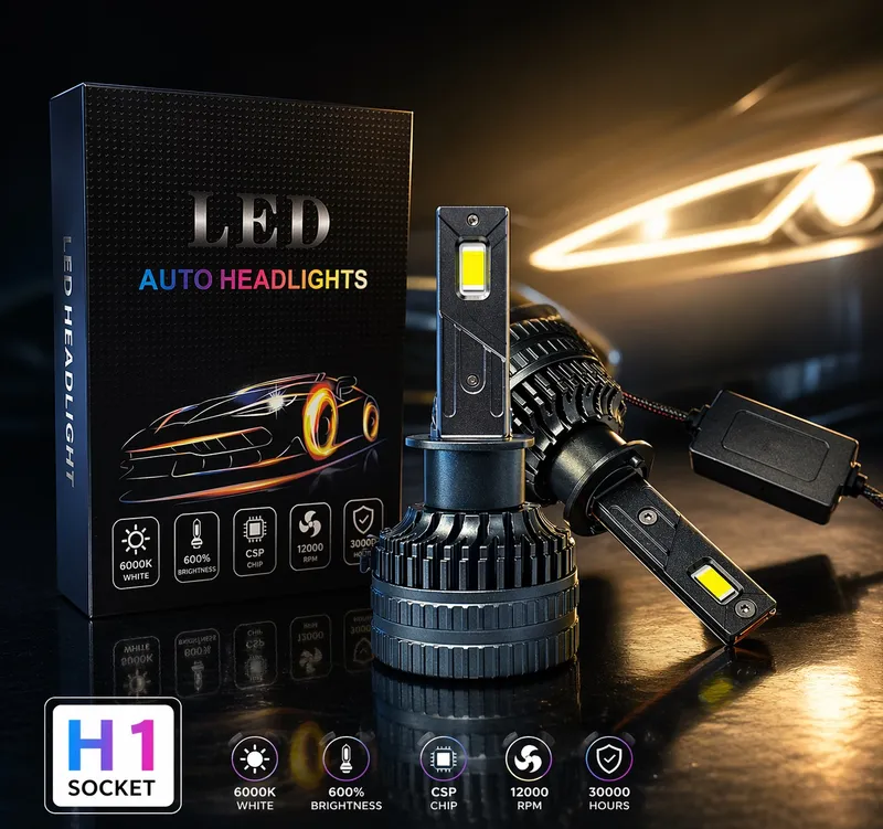 Комплект LED крушки H1 – 12V-24V 60W 6500LM 6000K CANBUS без грешки - 1